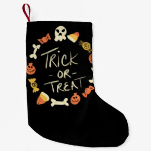 Halloween Strumpf Gruseliger Trick-or-Treat-Kran Kleiner Weihnachtsstrumpf