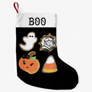 Halloween Strumpf Kürbis-Geist-Kekse-Leckereien Kleiner Weihnachtsstrumpf