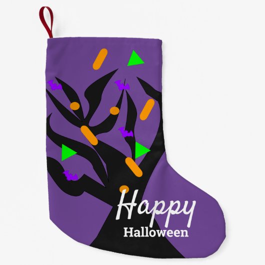 Halloween-Strumpf | Spooky Tree Sprinkles Kleiner Weihnachtsstrumpf (Vorderseite)