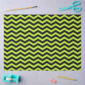 Halloween Style | Peridot Green Black Chevron Seidenpapier (Basteln)