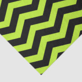 Halloween Style | Peridot Green Black Chevron Seidenpapier (Ausschnitt)