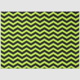 Halloween Style | Peridot Green Black Chevron Seidenpapier