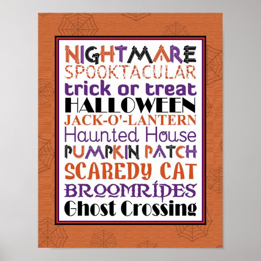 Halloween Subway Art Poster (Vorne)