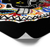 Halloween Sugar Skull Chihuahua und Moon Lover Poster (Ecke)