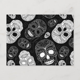Halloween Sugar Skulls Postcard Postkarte