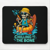 Halloween Summer Chilling an das Knochenskelett Mousepad (Vorne)