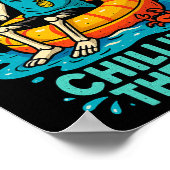 Halloween Summer Chilling an das Knochenskelett Poster (Ecke)