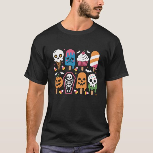 Halloween Summer Popsiween Eiscreme Summ T-Shirt (Vorderseite)