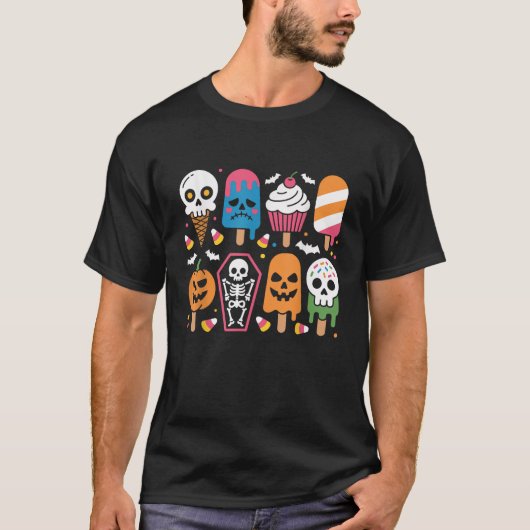 Halloween Summer Popsiween Eiscreme Summ T-Shirt (Vorderseite)