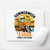 Halloween Summer Webes Spooky Skeleton Float Mousepad (Mit Mouse)