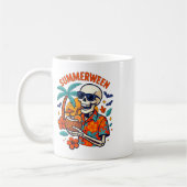 Halloween Summer Ween Skeleton Spooky Vacation Flo Kaffeetasse (Links)