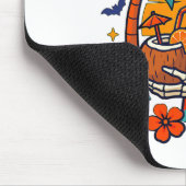 Halloween Summer Ween Skeleton Spooky Vacation Flo Mousepad (Ecke)