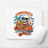 Halloween Summer Ween Skeleton Spooky Vacation Flo Mousepad (Mit Mouse)