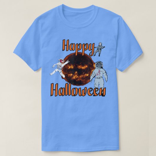 Halloween Sun w Vampire Hockey-Spieler & Devil Ast T-Shirt (Design vorne)