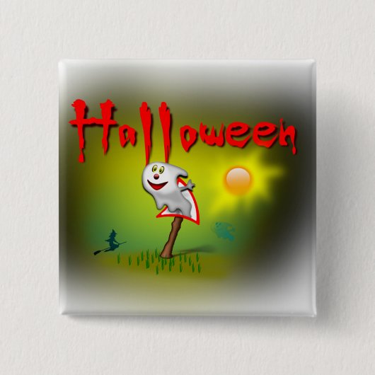 Halloween Sunshine Ghost - Button (Vorderseite)