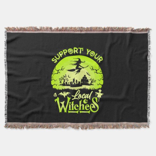 Halloween Support Your Local Witches Birthday Decke (Vorderseite)