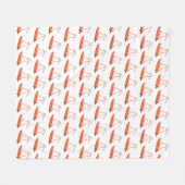 Halloween Surfer Ghost schwarz Fleecedecke (Vorderseite (Horizontal))