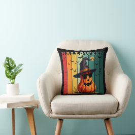 Halloween süß lustiger Kürbis vintage Herbst Kissen