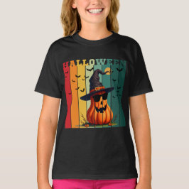 Halloween süß lustiger Kürbis vintage Herbst T-Shirt