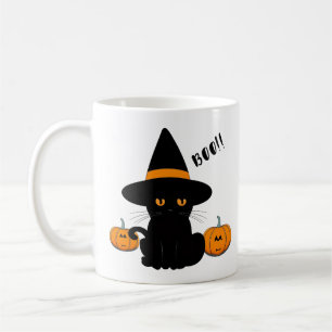 Halloween Süße Cartoon-Freunde, schwarze Babykatze Kaffeetasse