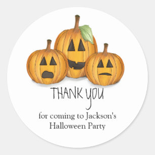 Halloween Süße Danke Favor Kürbis Whimsical Runder Aufkleber