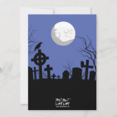 Halloween Süße Figuren Moon Kindergeburtstag Party Einladung (Rückseite)