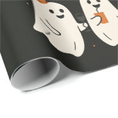 Halloween Süße Geister Teil  Geschenkpapier (Rolleneckpunkt)