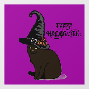 Halloween Süße Gruselige Whimsical Schwarze Katze Fensteraufkleber