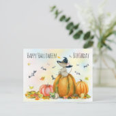 Halloween Süße Hexenmaus Postkarte (Stehend Vorderseite)