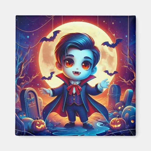 Halloween - Süße kleine Vampire Magnet (Vorne)