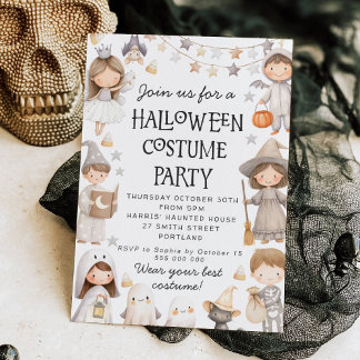 Halloween süße Kostüm-Party-Einladung Einladung