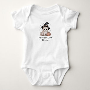 Halloween-Süsse Personalisierte Niedliche Katze un Baby Strampler
