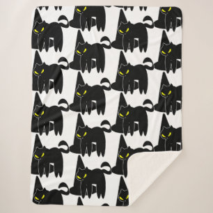 Halloween Süße schwarze Geistermaske und Hexenhut Sherpadecke