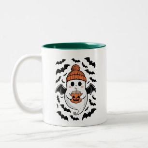 Halloween Süßer Geist Herbst Gruselige Jahreszeit  Zweifarbige Tasse