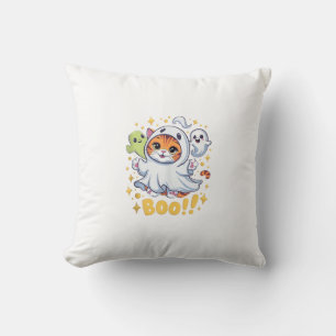 Halloween Süßer Geist Katzen Boo Lustige Katze BOO Kissen