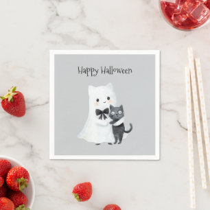 Halloween Süßer Geist Schwarze Katze Serviette
