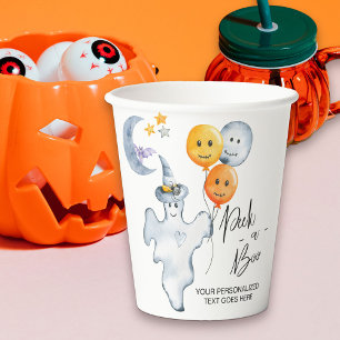 Halloween Süßer Geist und Ballons Peek a Boo Pappbecher