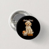 Halloween Süßer Golden Retriever Mumie Tricks Schw Button (Vorne & Hinten)