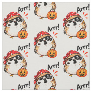 Halloween Süßer Kleiner Pirat Sperling Vogel Chibi Stoff