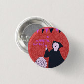 Halloween Süßer Sensenmann Button (Vorne & Hinten)