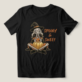 Halloween Süßer Skelett Tri-Blend Shirt