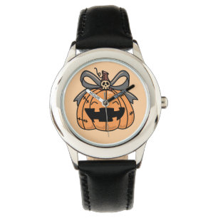 Halloween, Süßes Gesicht Kürbis Armbanduhr