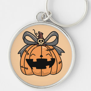 Halloween, Süßes Gesicht Kürbis Schlüsselanhänger