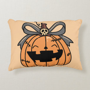 Halloween,Süßes Gesicht Kürbis,Spaßig , Kürbis mit Dekokissen