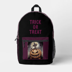 Halloween, Süßes oder Saures, Gruselige Kürbisse G Bedruckter Rucksack