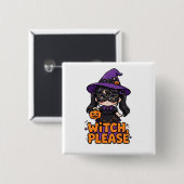 Halloween-Süßes-oder-Saures-Knopf Button (Vorne & Hinten)