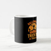 Halloween Süßes oder Saures Kürbis-Friedhofs-Desig Kaffeetasse (Vorderseite Links)