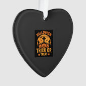 Halloween Süßes oder Saures Kürbis-Friedhofs-Desig Ornament (Vorderseite)