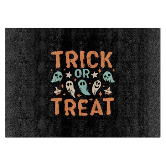 Halloween-Süßes-oder-Saures Schneidebrett (Vorderseite)