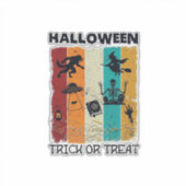 Halloween Süßes oder Saures Werwolf Hexe Skelett U Aufkleber (Vorderseite)